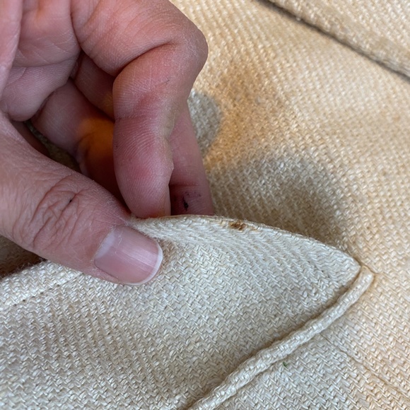 Vintage Ralph Lauren Blue Label Classic Tweed Linen Jacket Size 6 - Picture 9 of 11